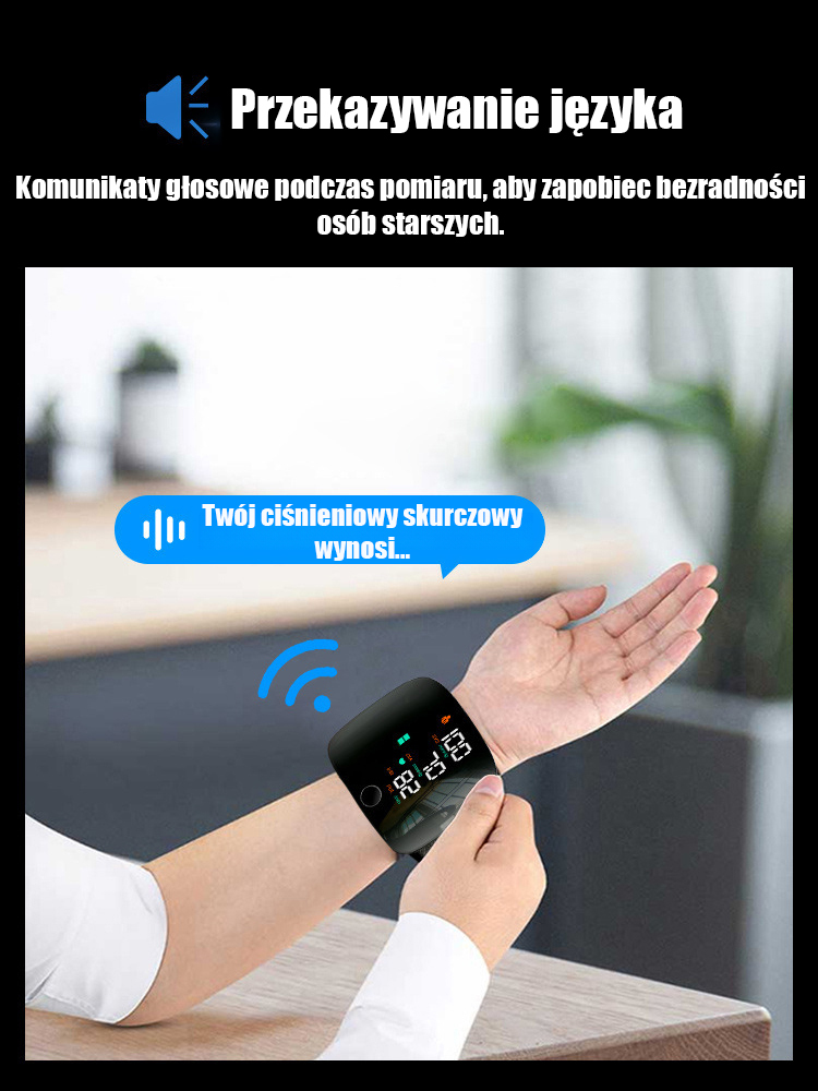✅ Zatwierdzone przez FDA, CE i SGS, dokładność pomiaru ciśnienia krwi w zakresie ±3 mmHg, dokładność pomiaru pulsu w zakresie ±5%.
