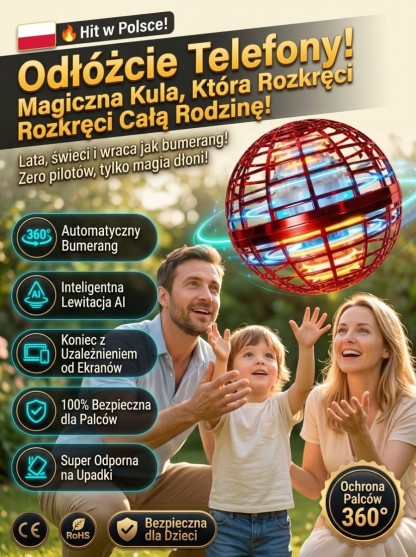 Najfajniejsza gra 2026 roku! Latająca piłka z oświetleniem RGB i efektami bumerangu.