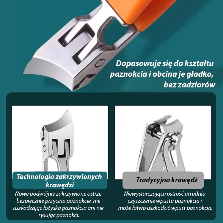 Zapalenie paznokci musi być przygotowane】  Duże ukośne obcinacze do paznokci zapobiegające lataniu