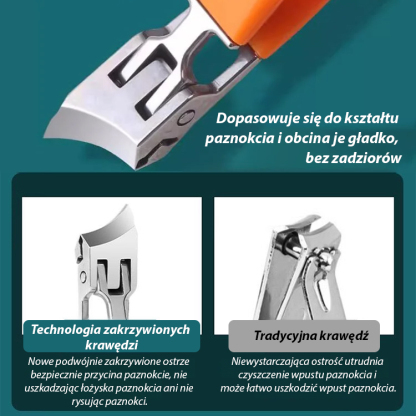 Zapalenie paznokci musi być przygotowane】  Duże ukośne obcinacze do paznokci zapobiegające lataniu
