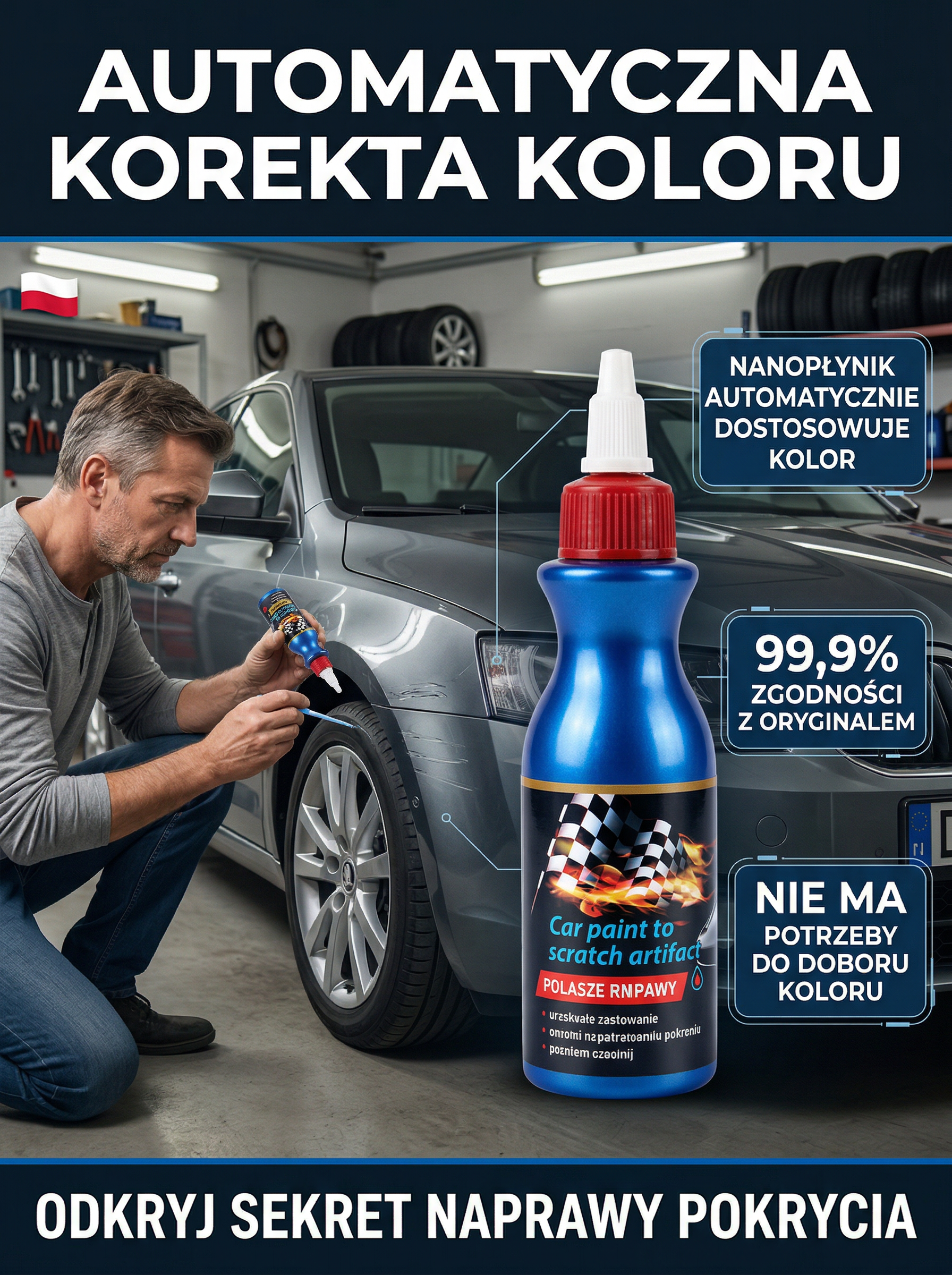 Magiczny środek do naprawy powierzchni samochodu