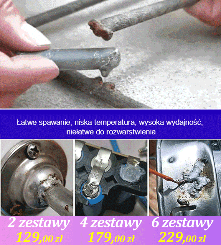 Uniwersalny pręt spawalniczy do naprawy w niskich temperaturach