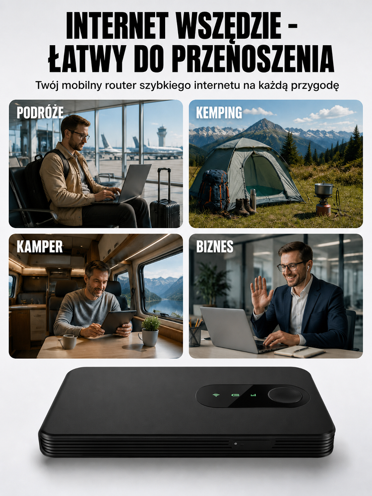 [Karta SIM nie jest wymagana, globalny dostęp] Przenośne, szybkie Wi-Fi 6 | Bezpłatny roaming w ponad 150 krajach. Pożegnaj rozłączenia w dowolnym miejscu i czasie!