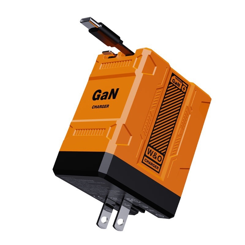 Cargador 120W GaN con Cable Retráctil – Carga 75% en 30 Minutos | Envío Gratuito!