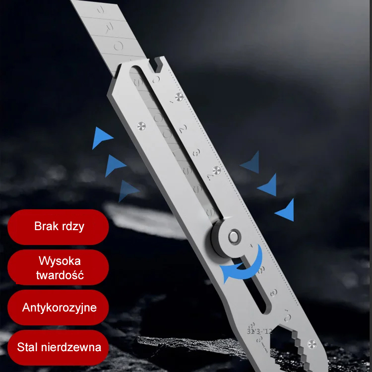 13-w-1 wielofunkcyjny nóż techniczny, wykonany w całości ze stali, odporny na korozję i trwały