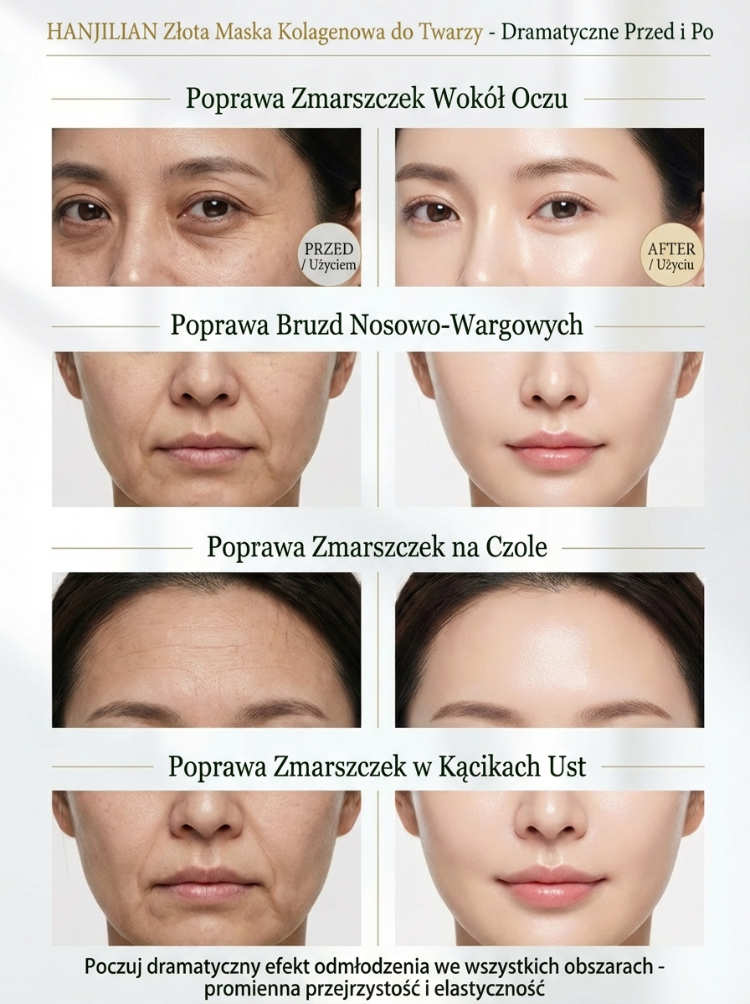 Złota maseczka ujędrniająca przeciw zmarszczkom i przebarwieniom