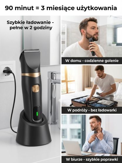 Cutter do włosów 3 w 1 dla mężczyzn 【do całego ciała】