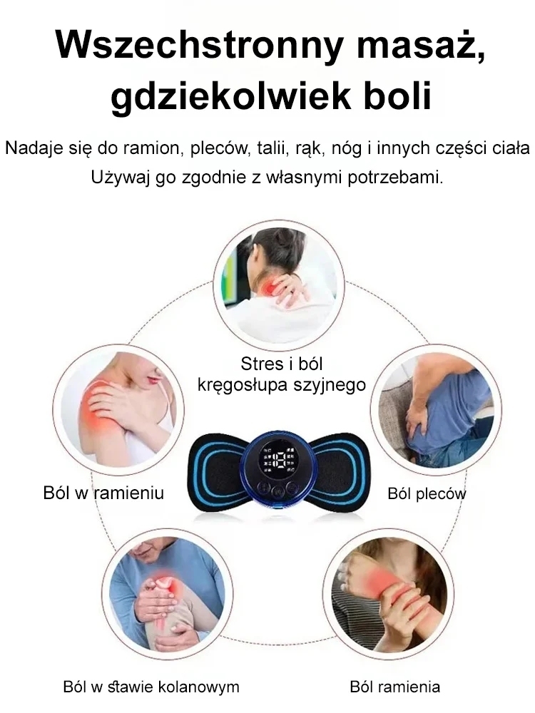 Inteligentne mini plastry do masażu EMS