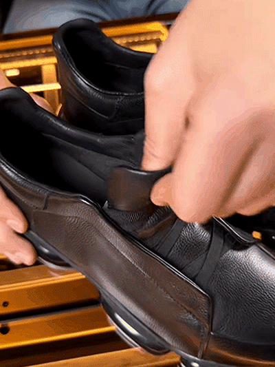 Podwyższające buty casualowe z prawdziwej skóry na poduszce powietrznej