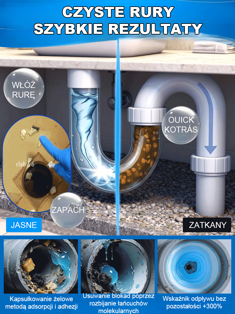【🚫 Zatkane rury? Jedna szklanka udrażniacza odpływów i udrożnia je w 5 minut!】 Ten skuteczny środek do udrażniania rur wystarczy wlać, aby szybko usunąć zatory i przywrócić płynny odpływ!