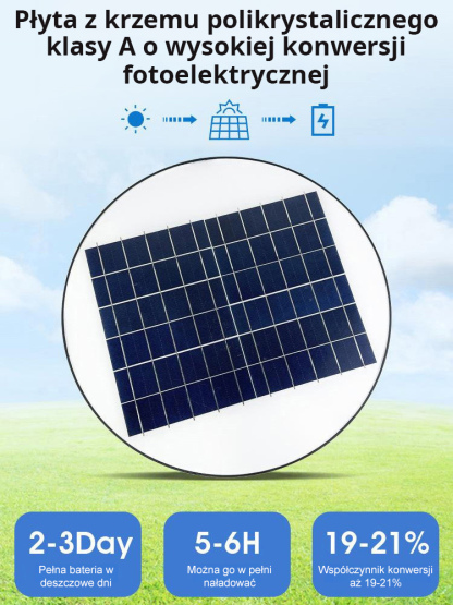 Zintegrowana lampa ogrodowa UFO z panelem słonecznym