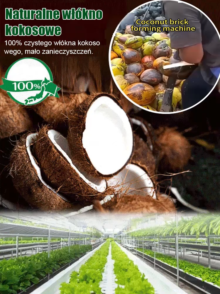 Dziesięcioletnia ziemia odżywcza z włókna kokosowego bez potrzeby nawożenia