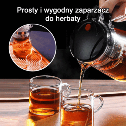 🌿🌿Wciąż martwisz się, że fusy psują smak herbaty? Skorzystaj z czajnika z filtrem na jedno kliknięcie – w 3 sekundy oddzielisz napar od fusów i sprawisz, że parzenie herbaty będzie łatwe oraz eleganckie.