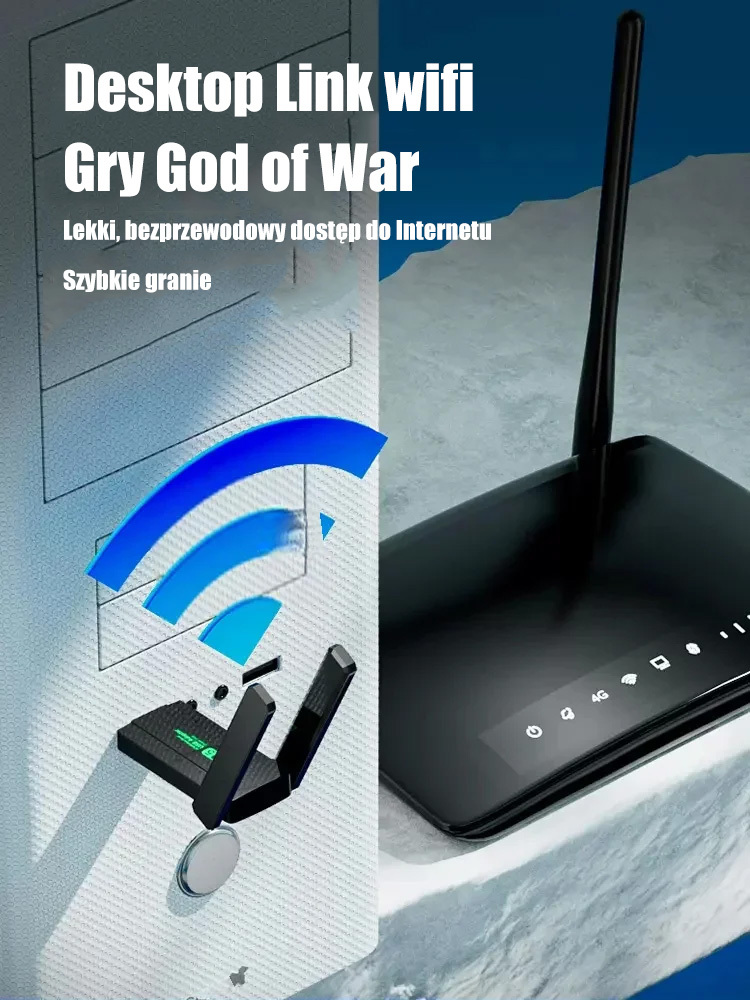🚀 Chcesz pożegnać się z opóźnieniami sieciowymi i cieszyć się błyskawicznym internetem? Nowy adapter Wi-Fi 1300M dualbandowy, podłącz i korzystaj