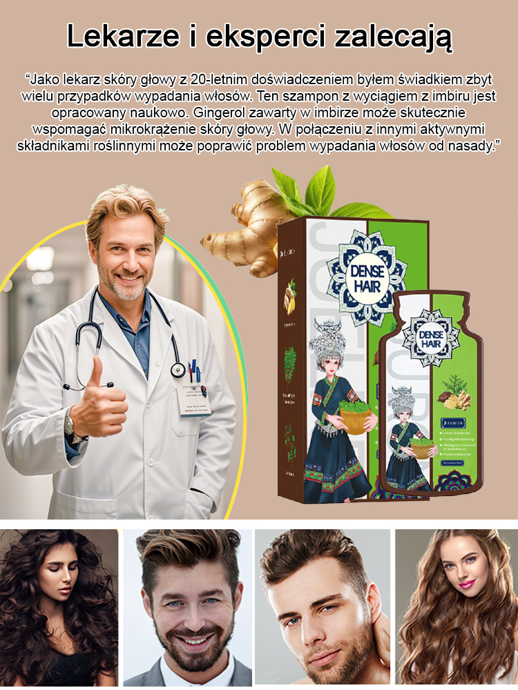 Gorąca sprzedaż Szampon przeciw wypadaniu włosów z ekstraktem z imbiru
