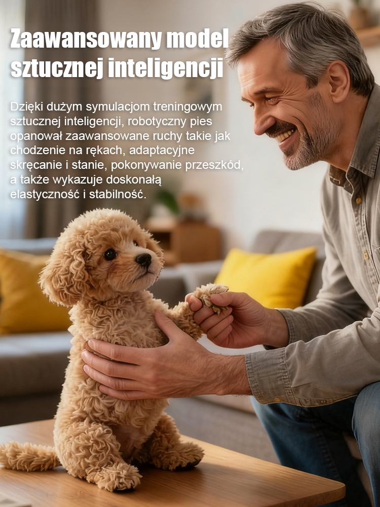 Pluszowy piesek-robot z krótkim futerkiem