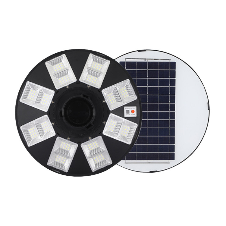 Zintegrowana lampa ogrodowa UFO z panelem słonecznym