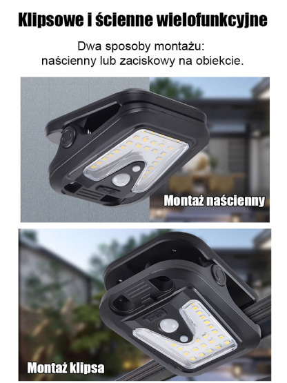 Zupełnie nowe lampki zasilane energią słoneczną, mocowane na klips, dostępne przez cały rok, o każdej porze, w każdym miejscu, bez ponoszenia kosztów prądu.