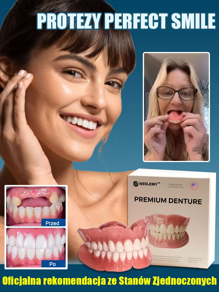 Pewność siebie podczas żucia, więcej bez obaw o luźne protezy! 🦷 Amerykański zestaw udoskonalonych protez 🔥 Odzyskaj młodzieńczą siłę gryzienia