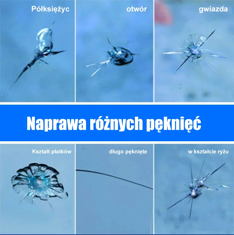Płyn do naprawy pęknięć szkła