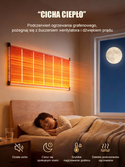 【5-sekundowe szybkie nagrzewanie】Niemiecka technologia grafenowa - ogrzewanie ścienne