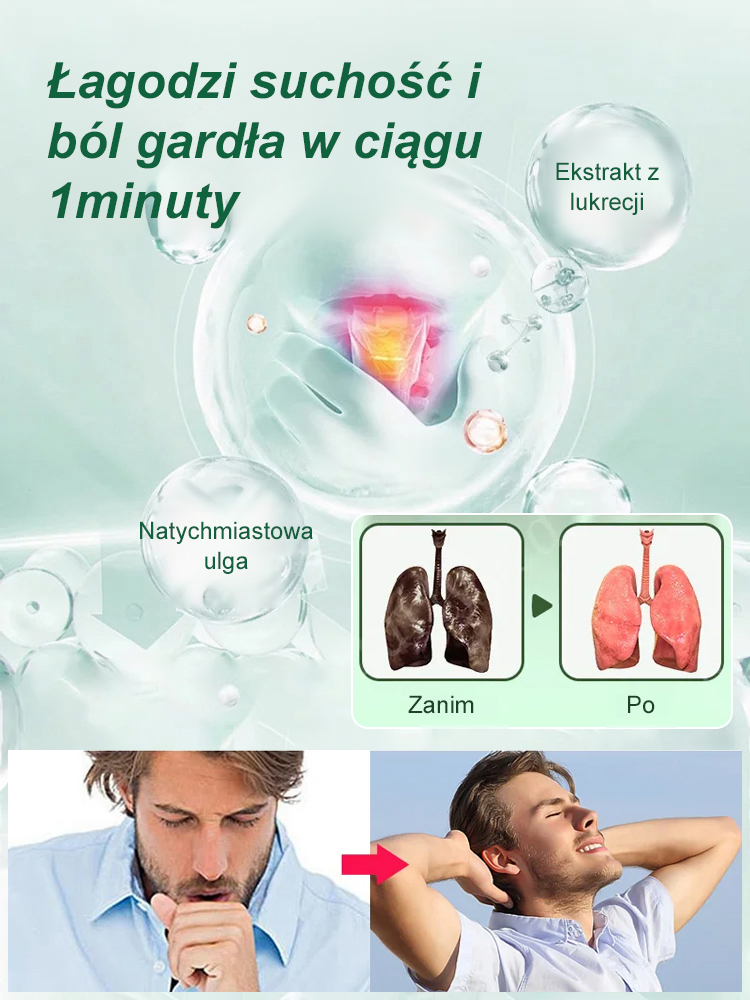 Tabletki z lukrecją na płuca i gardło