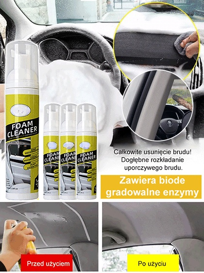 Wielofunkcyjna pianka do czyszczenia wnętrza samochodu – Silne działanie