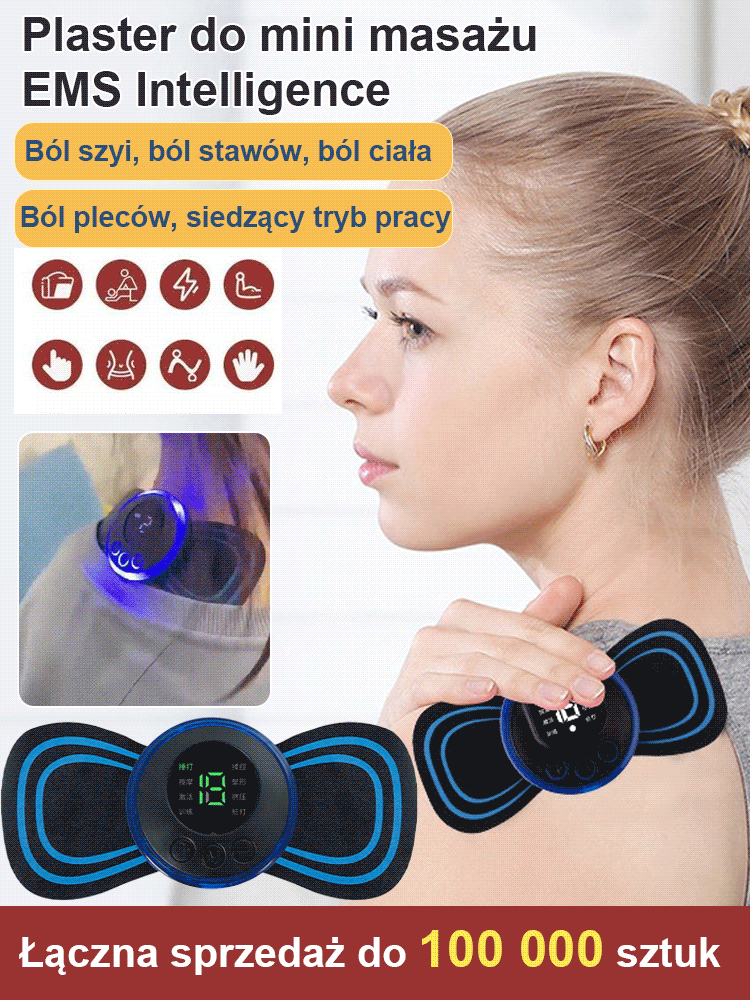Inteligentne mini plastry do masażu EMS