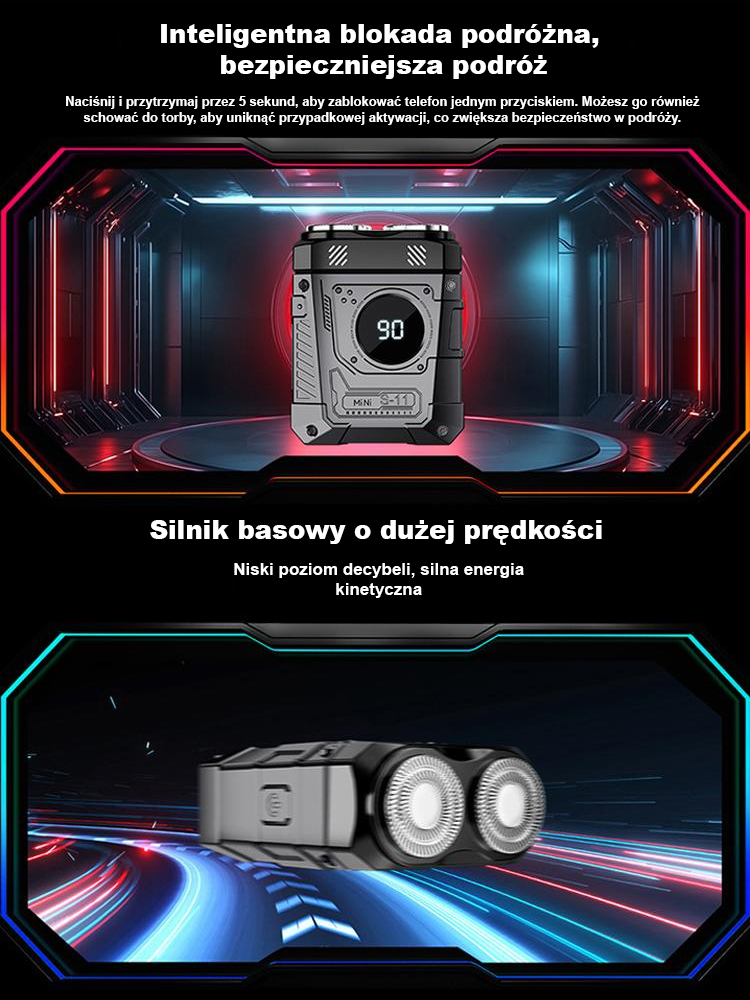 【1S Clean Shave】Dwugłowicowa szybka maszynka do golenia Hardman Mecha