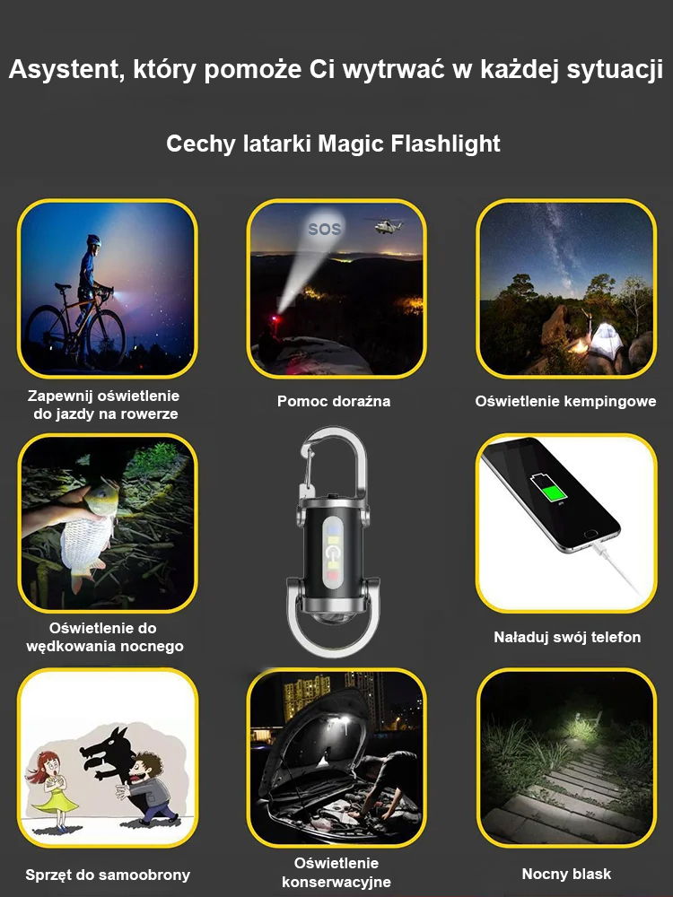 【Super jasna latarka brelokowa】