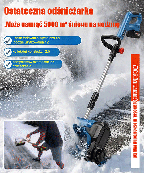 Wielofunkcyjna akumulatorowa odśnieżarka do użytku domowego