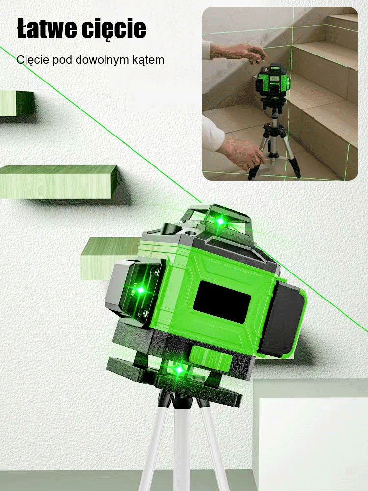 Poziomica laserowa o wysokiej precyzji do cienkich linii