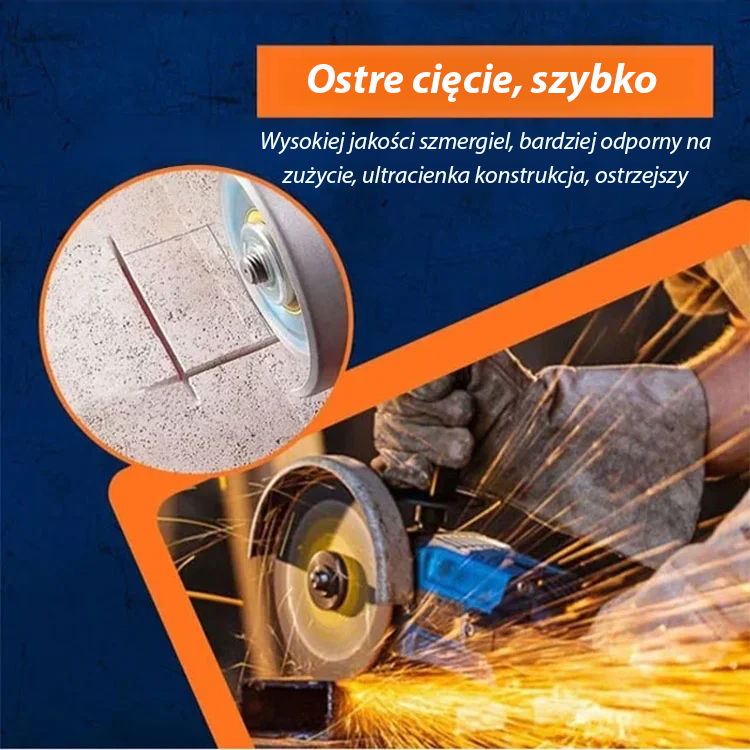 Ostry i odporny na zużycie przemysłowy wielofunkcyjny tarcz do cięcia.
