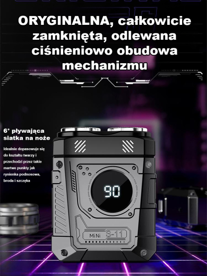 【1S Clean Shave】Dwugłowicowa szybka maszynka do golenia Hardman Mecha