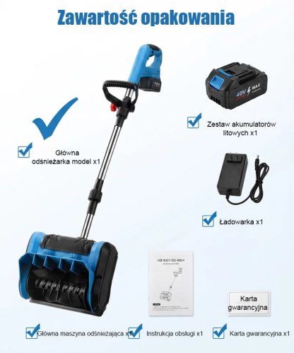 Wielofunkcyjna akumulatorowa odśnieżarka do użytku domowego