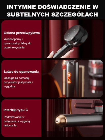 Czerwony wielofunkcyjny grzebień do masażu i wzrostu włosów