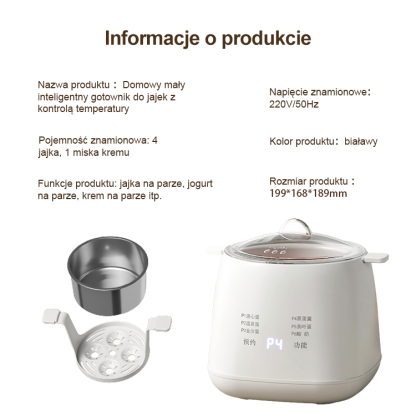 Domowy mały inteligentny podgrzewacz do jajek.