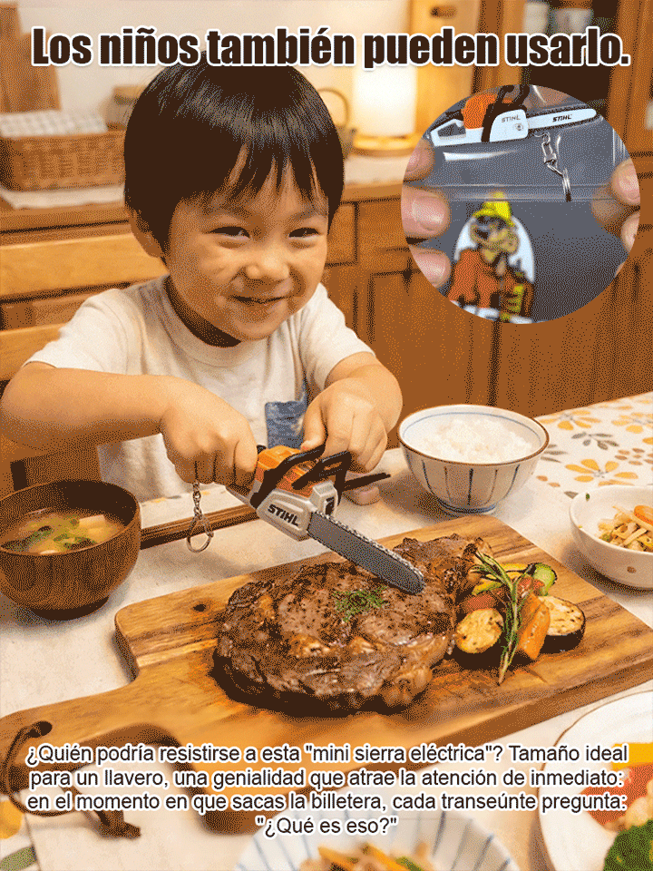 Llavero de motosierra portátil miniatura