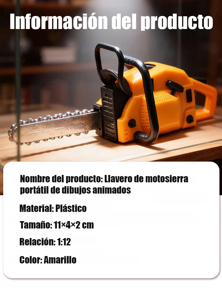 Llavero de motosierra portátil miniatura