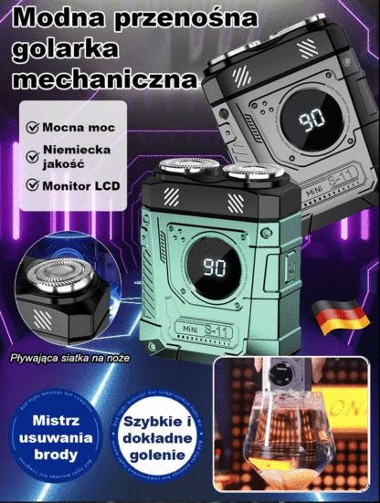 【1S Clean Shave】Dwugłowicowa szybka maszynka do golenia Hardman Mecha