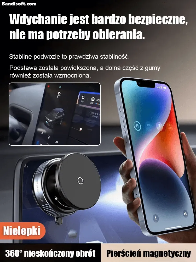 【Uniwersalny obrotowy】 uchwyt magnetyczny próżniowy