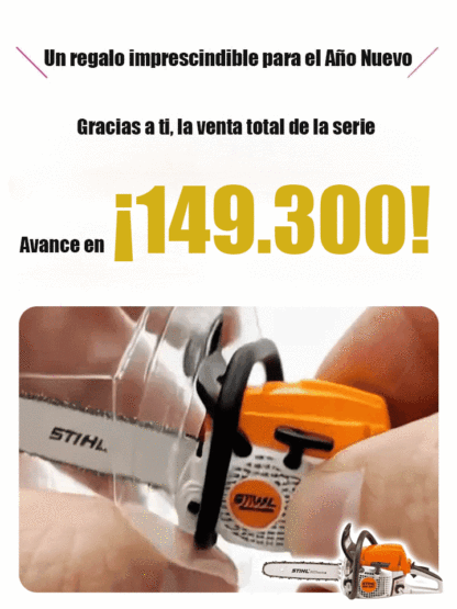 Llavero de motosierra portátil miniatura