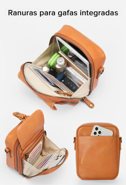 Luce un espacioso y elegante bolso bandolera de diseño francés, por el precio de una cena.