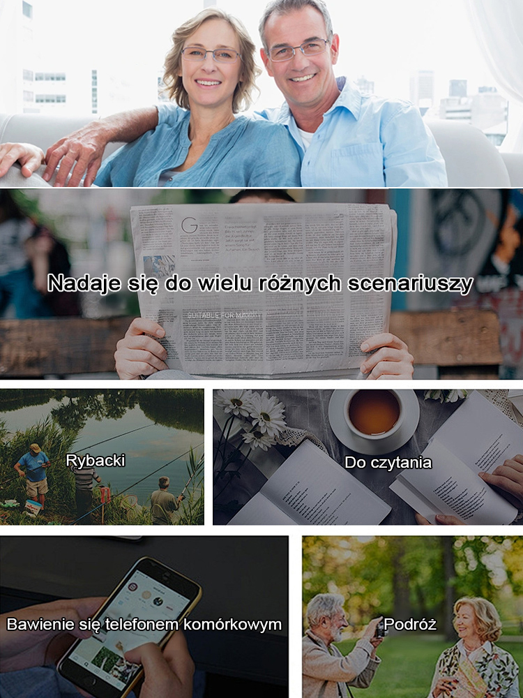 JC wysokiej jakości okulary do czytania