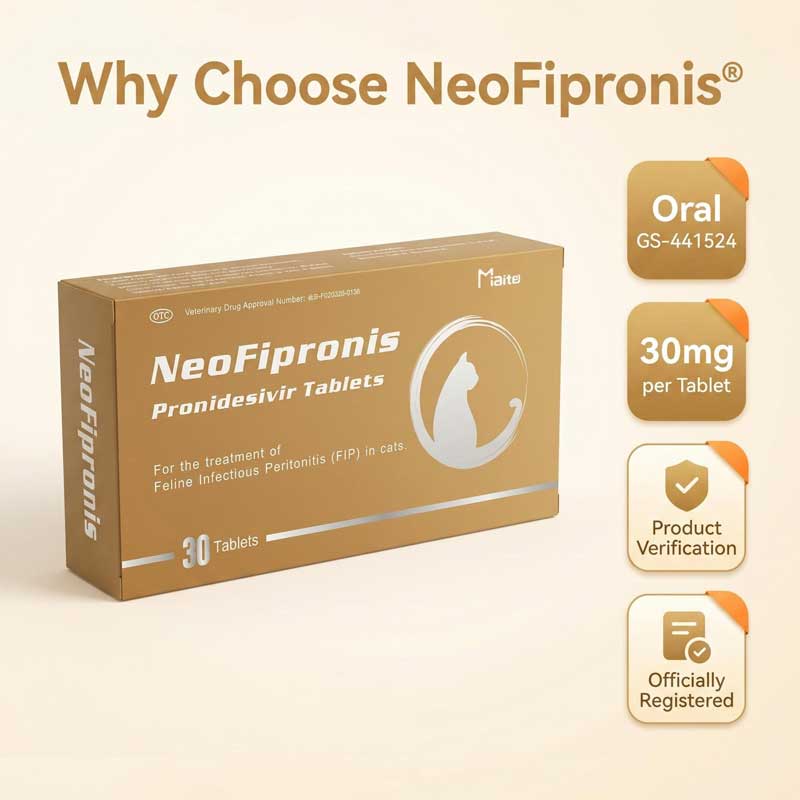 NeoFipronis® 30mg GS-441524 Tablets for Cats with FIP