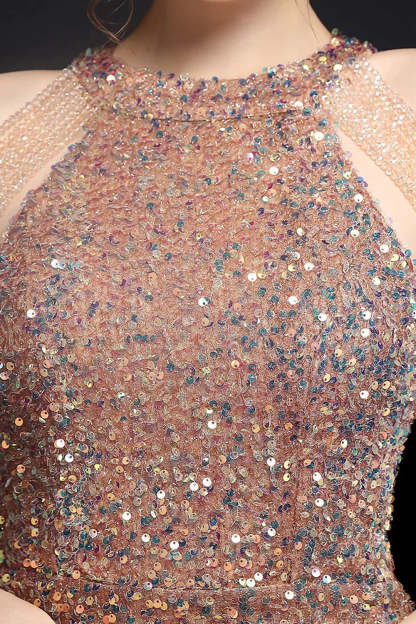 White Spaghetti Straps Sequins Sheath Short Cocktail Dress