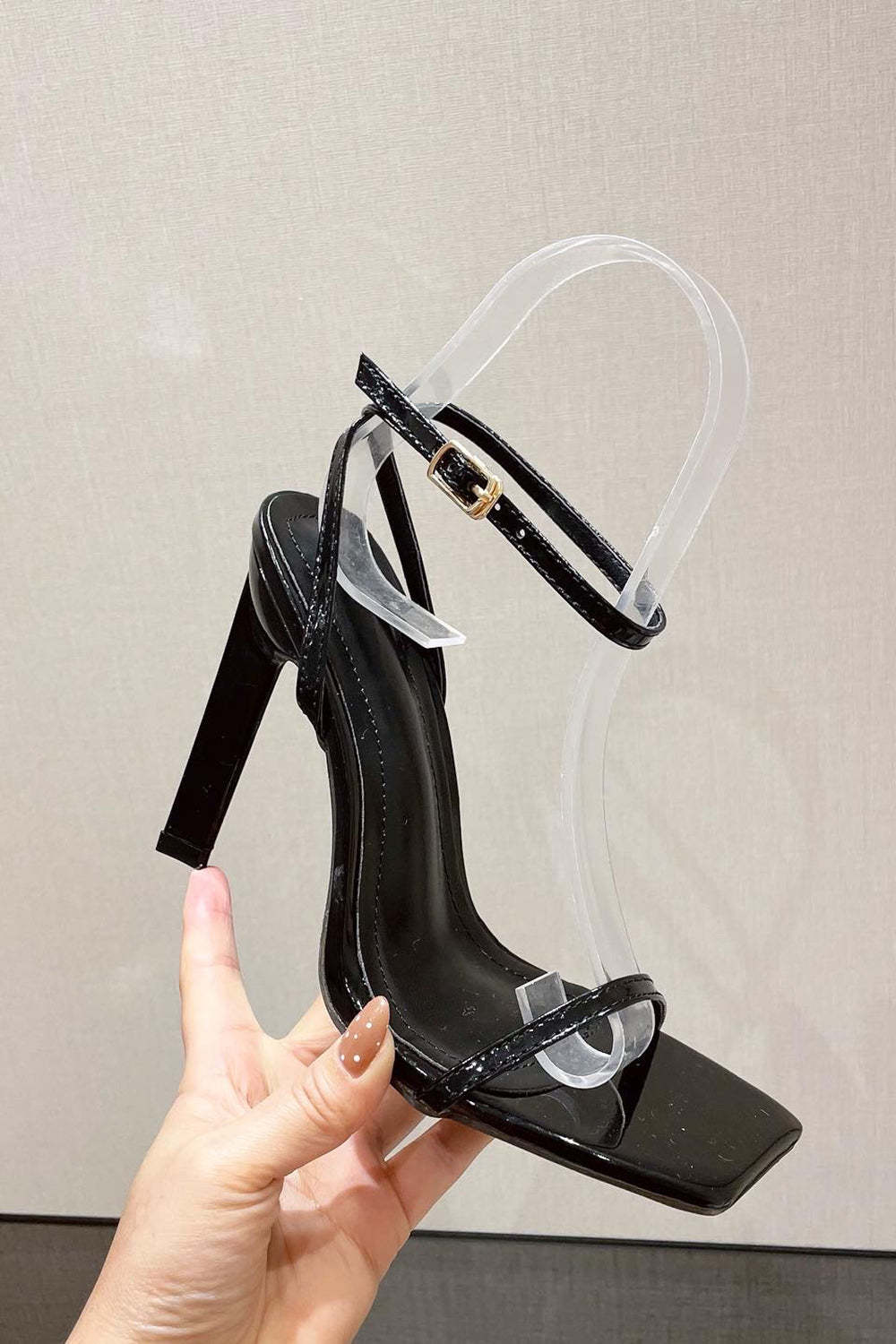 Thick High Heels with Square Head in One Word