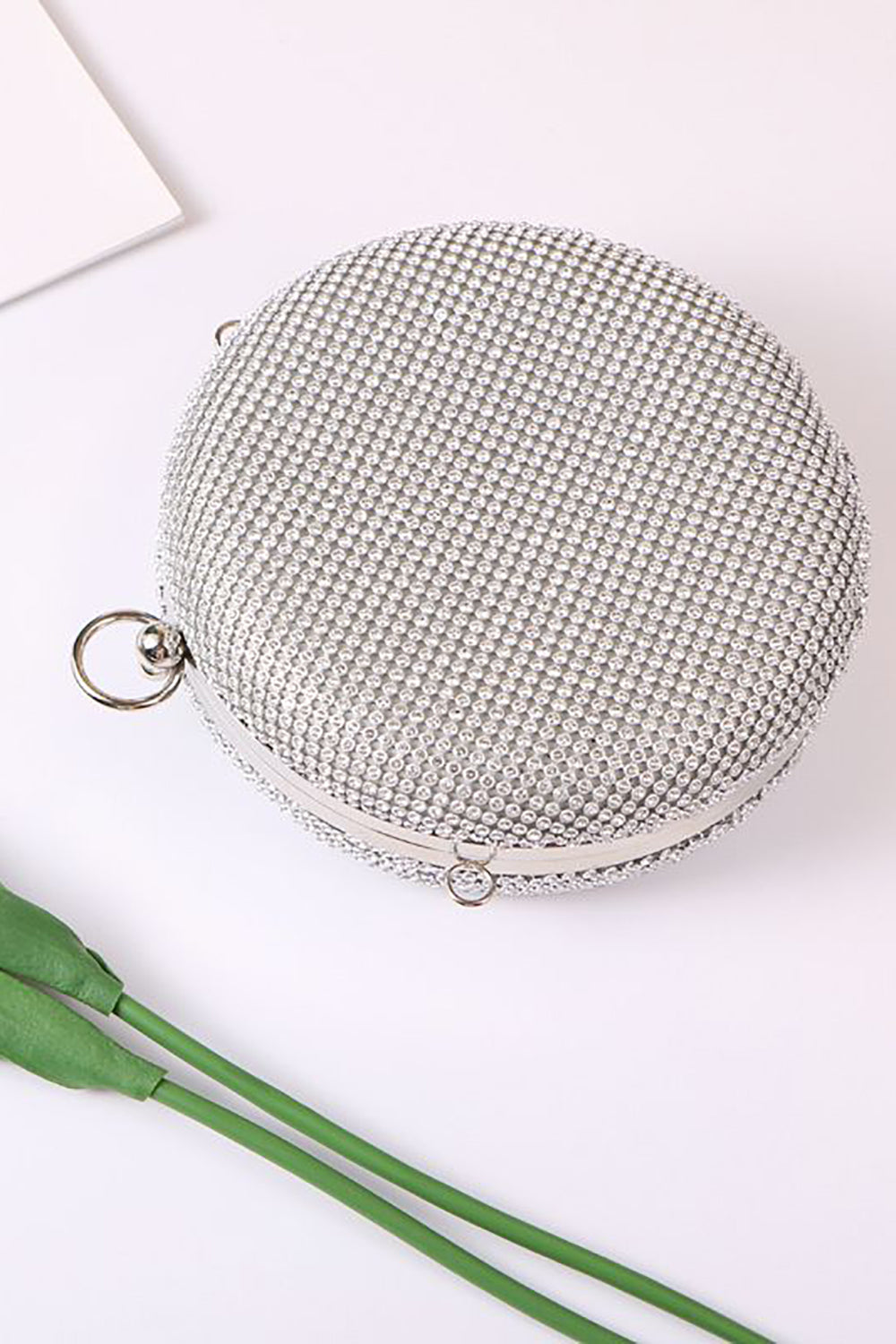 Evening Party Handbag with Round Rhinestone Sparkles