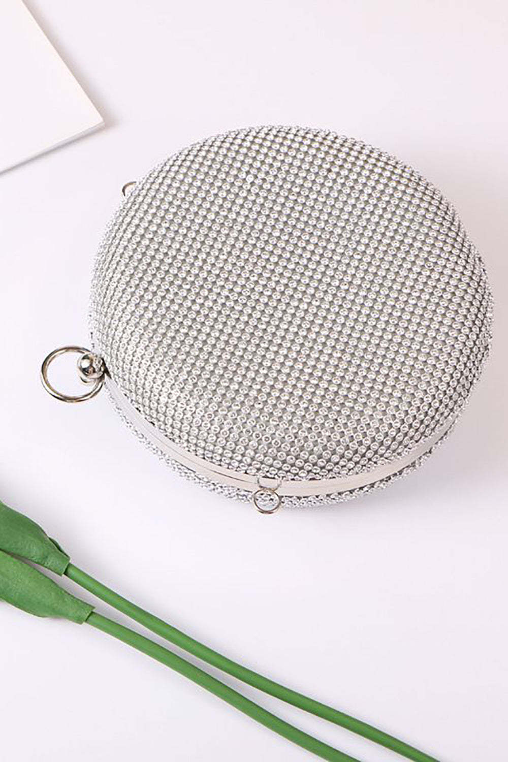 Evening Party Handbag with Round Rhinestone Sparkles