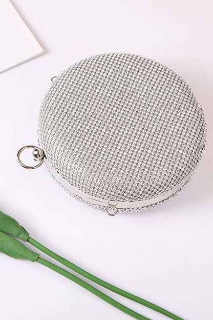 Evening Party Handbag with Round Rhinestone Sparkles
